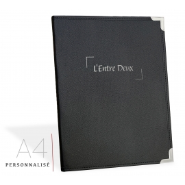 Protège-Menu Noir - Personnalisé MONTE CARLO A4