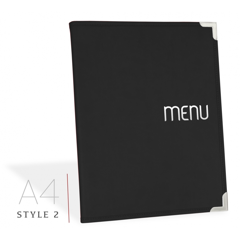 Protège-menus - Cadre en bois - Noir A4