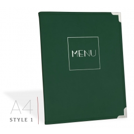 Protège Menu Vert - Standard MILAN A4 