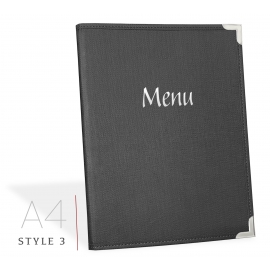 Protège-Menu MONACO A4 - Standard "4 styles aux choix"