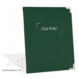 Protège Menu Personnalisé MILAN VERT A4