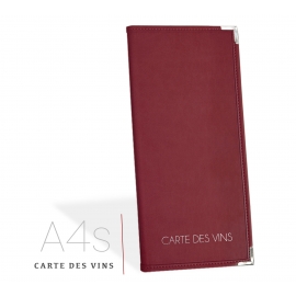 Protège Menu MILAN Bordeaux A4S - Standard Carte des vins