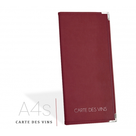 Protège Menu MILAN BORDEAUX - Standard A4S Carte des vins