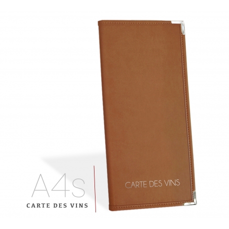 Protège Menu MILAN CAMEL - Standard A4S Carte des vins