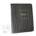 Protège Menu VANCOUVER A4 - Standard "4 styles aux choix" - MODÈLE 2
