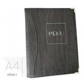 Protège Menu Gris - Standard VANCOUVER A4