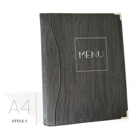 Protège Menu Gris - Standard VANCOUVER A4